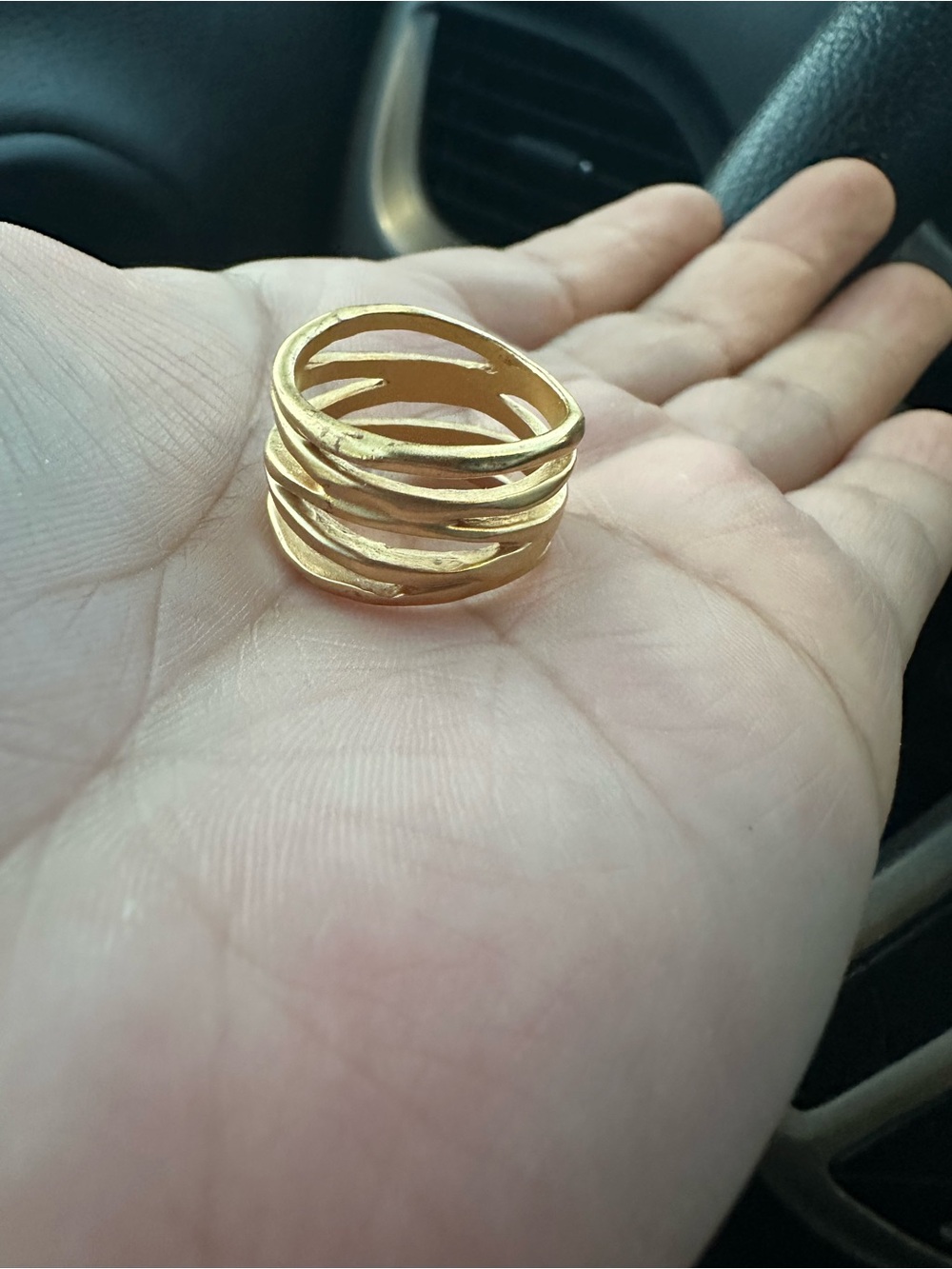 Premier Designs Gold-Tone Layered Wave Ring